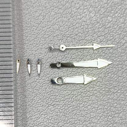 2 Sets Silver Trim Green Lume Watch Hands for Miyota OS10 OS20 OS22 OS60 OS80