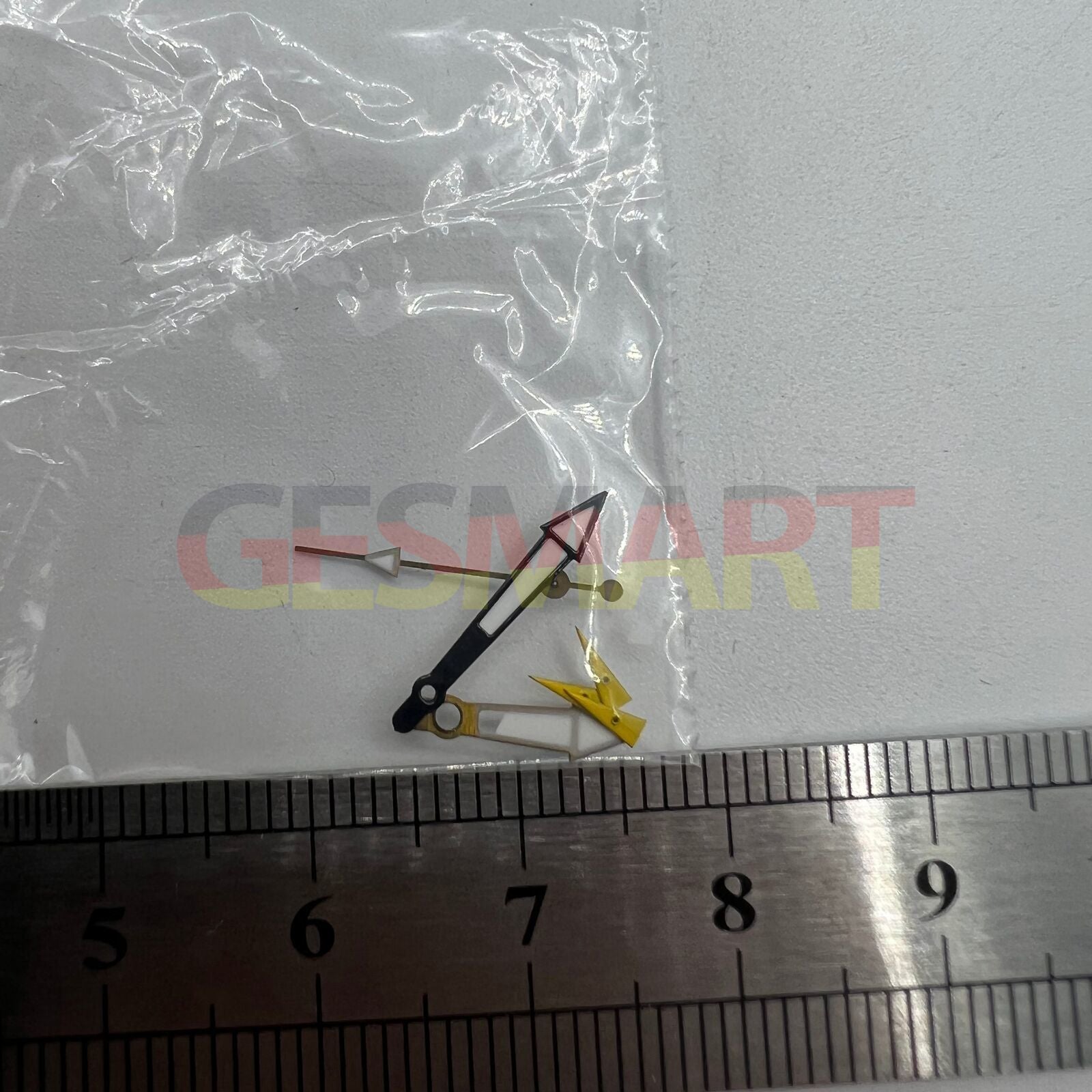 Yellow small second hand with black trim for Miyota OS10 OS20 OS60 OS80 watches, precise and stylish replacement.