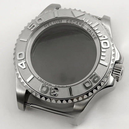 44mm Black Blue GMT Ceramic Bezel Watch Case for Deep SEA for NH34 NH35 NH36