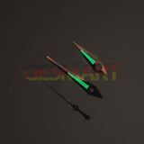 Green Luminous Silver Trim Classic Watch Hands for NH35/NH36/4R/7S Movement