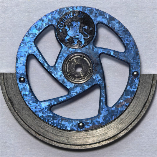 Sea Blue Titanium rotor with natural ice crystal veins, compatible with NH35 NH36 movements by Sea Blue.