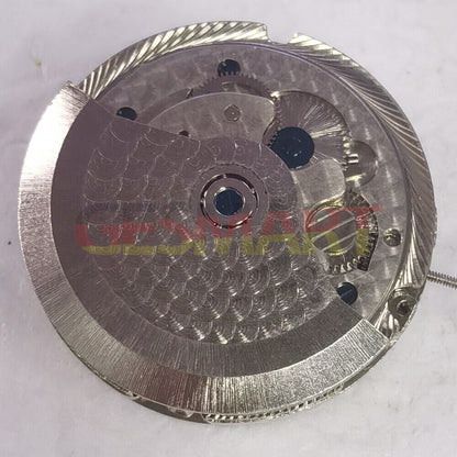 Automatic China Made watch with black dial, mechanical movement, and adjustable date crown for accuracy.