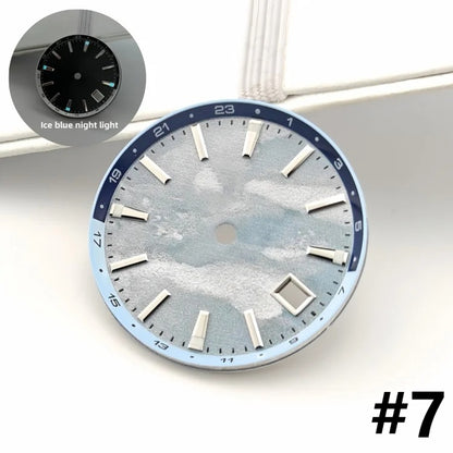 32mm BGW9 Ice Blue Luminous Watch Dial for NH34/NH35/NH36/4R35A/4R36A Movement