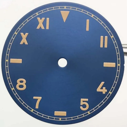 Modified Vintange Lume 28.5mm Blue Watch Dial for NH35/NH36/2824/8215 Movement