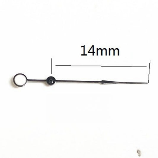 Set of 3 black 14mm Seagull ST6 watch hands with luminous tips for automatic mechanical movements.