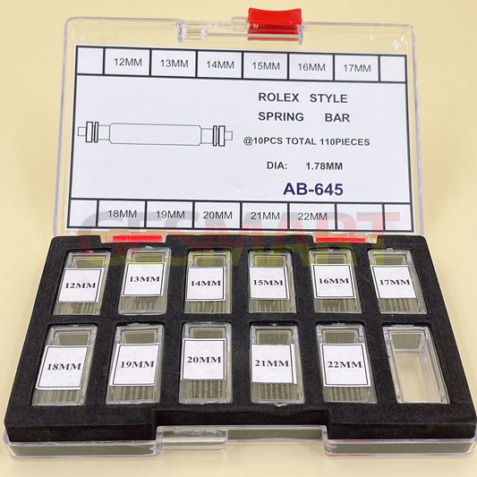 Kit de réparation de montres avec barrettes à ressort de style RLX, 110 pièces de diamètre 1,78 mm