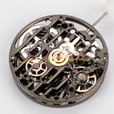 China Made HZ7500A Silver/Black Hollow Round Automatic Mechanical Movement