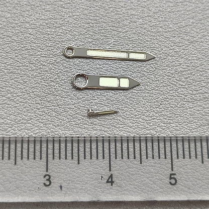 Green Luminous Silver Trim Watch Hands for ST3600/ST3620/ETA6497/6498