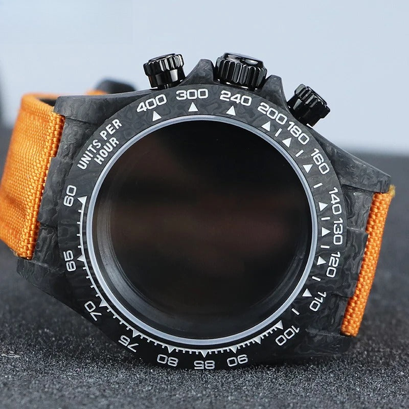 SEAGIS 38.0mm carbon fiber case VK63 popular nylon cowhide strap fastener