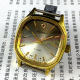 32mm Shanghai Manual Mechanical Watch Golden Nail Brown Dial Octagonal Case