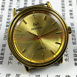 35mm Round Golden Case Golden Dial Tianjin Seagull Manual Mechanical Watch