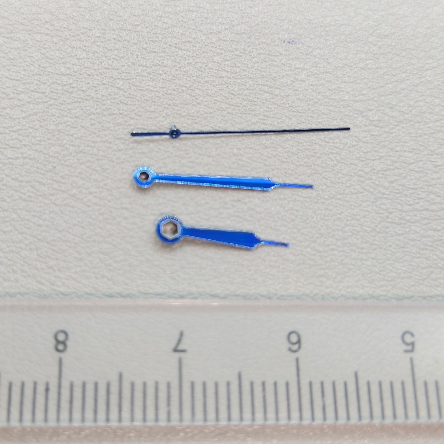 2 Sets/Pack High Cannon Blue Painted Watch Hand Set for China Made Orient Movement
