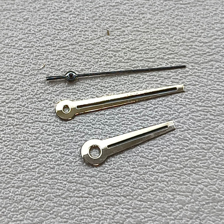 2 Sets 13mm Silver Trim with Black Painted Watch Hand Set for Ronda 515 Movement