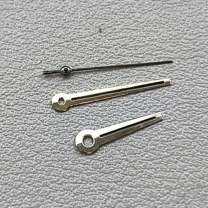 2 Sets 13mm Silver Trim with Black Painted Watch Hand Set for Ronda 515 Movement