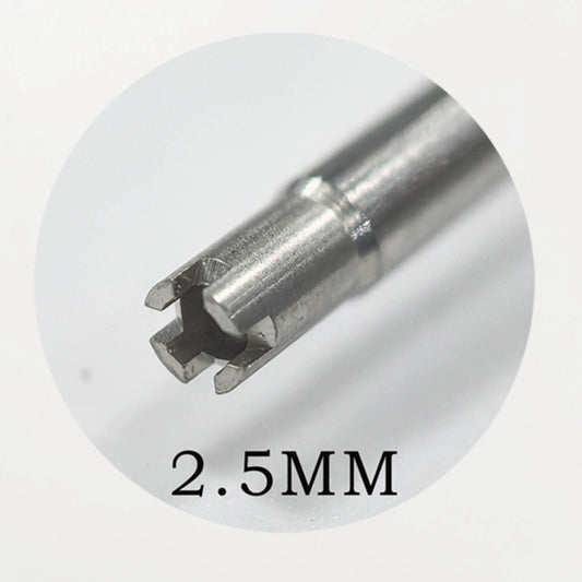 Precision 2.5mm 4-prong bezel cover remover screwdriver by Richard Miller for watch repair tasks