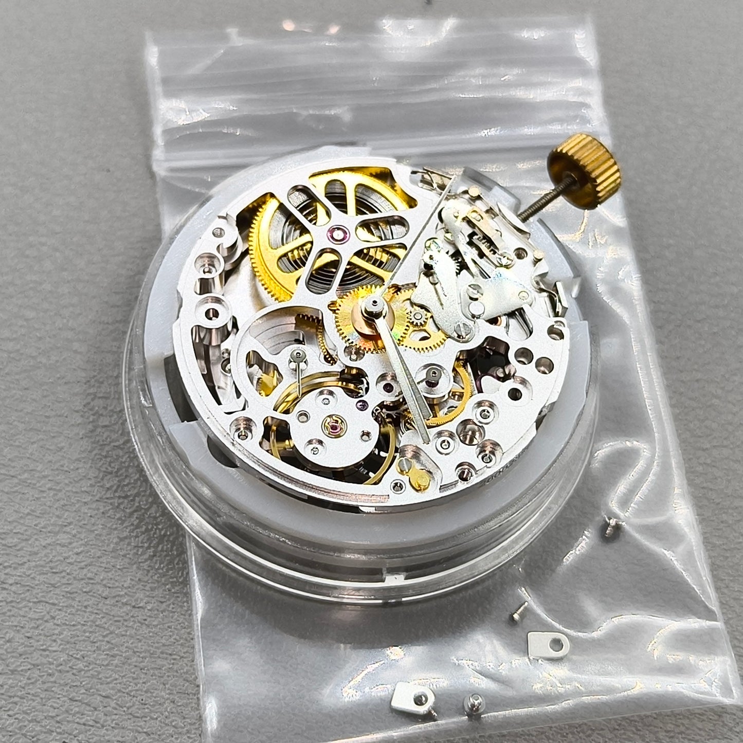 Silver Dandong 4130 Hollow Automatic Mechanical Movement #SL4802
