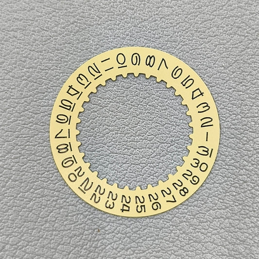 Golden Vintage Numberal Font Date Disk Wheel Date Wheel Fit for RLX3135 Movement