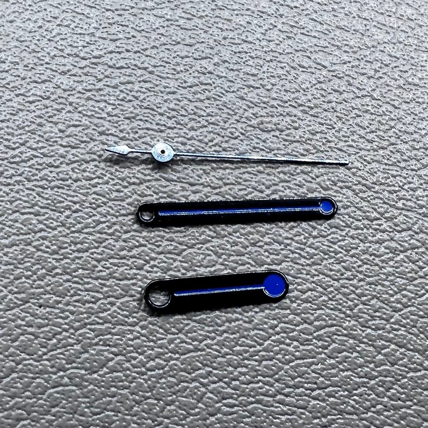 2 Sets Round Tip Black Trim Blue Painted Watch Hands for Ronda 515 Movement