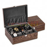 Walnut Wood Watch Box Organizer Case 8 Slots Watch Jewelry Storage Box Display