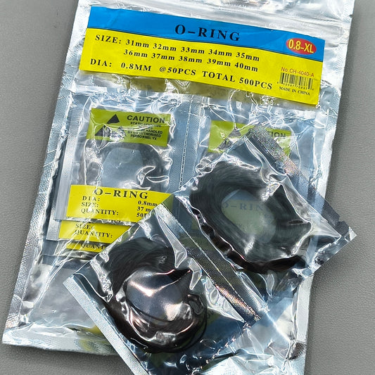 500 PIECES/Set 31-40mm Rubber O-Ring Watch Back Cover Seal Gaskets