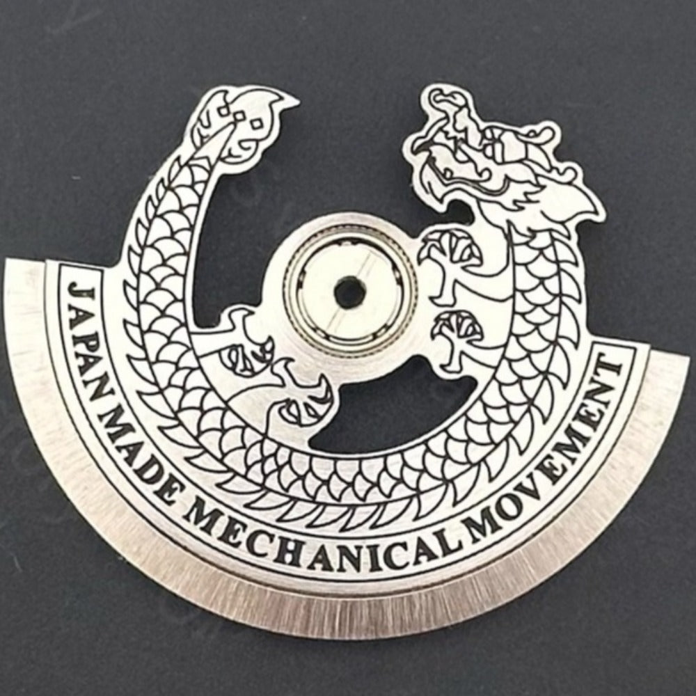 Modified Silver Dragon Rotor Oscillating Weight for NH35 NH36 Movement