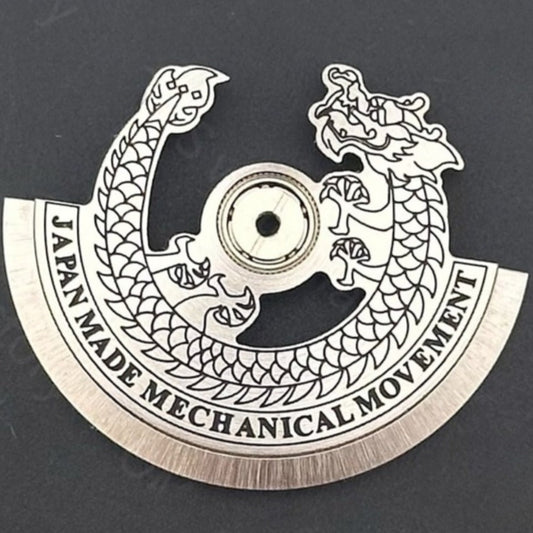 Modified Silver Dragon Rotor Oscillating Weight for NH35 NH36 Movement