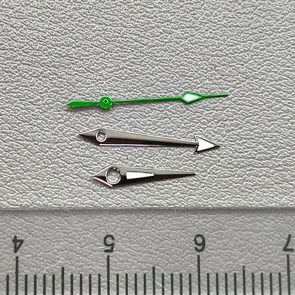 2 Sets Silver Trim Green Second Hand Watch Hands for ETA2892 2824 2834 2836 2846