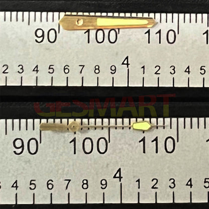 Golden Trim C3 Super Lume watch hands, compatible with SKX/SBBN dive watches featuring NH35/NH36 movement.