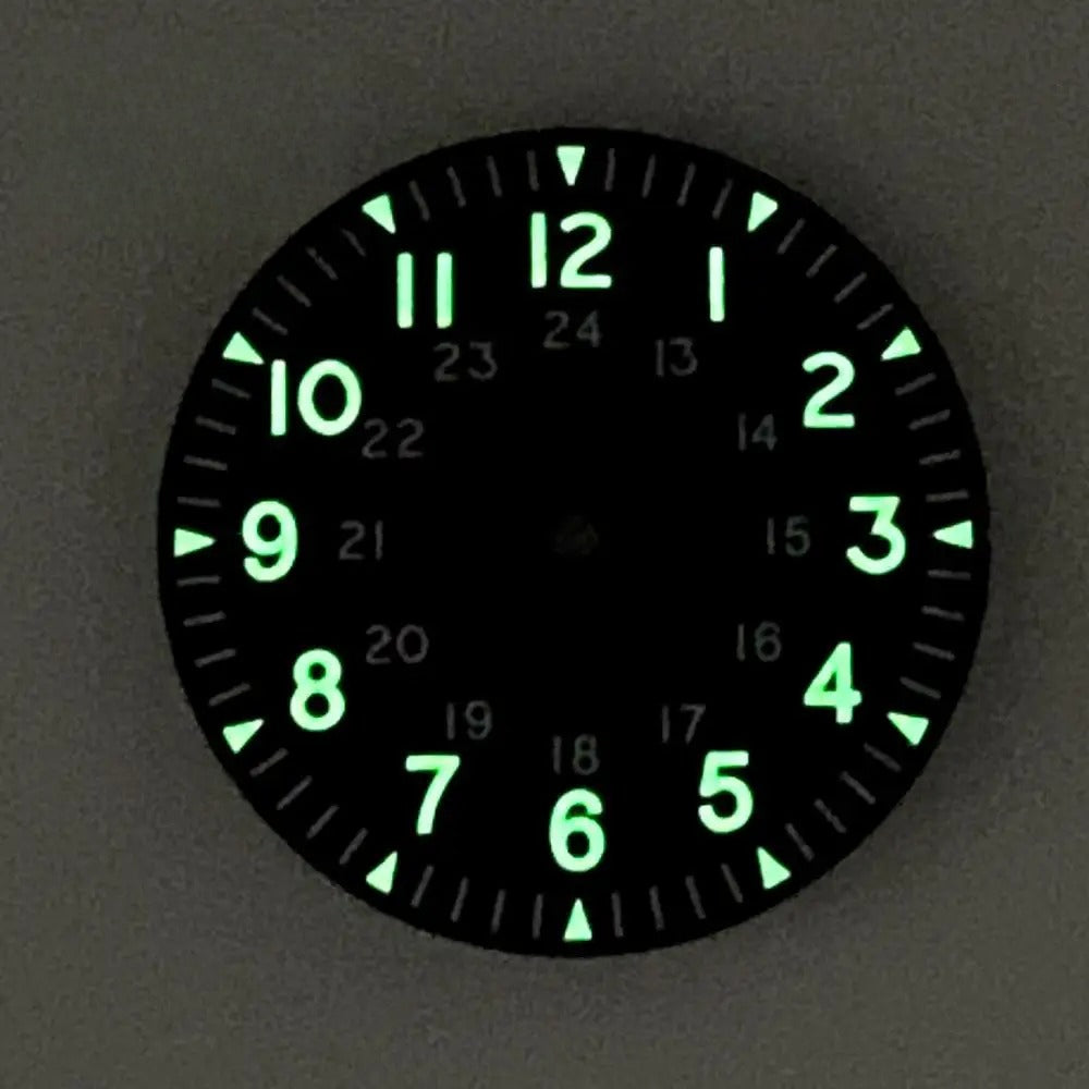 33.6mm Multicolor Watch Dial Fit For NH35AA NH36AA with Green Luminous Modified