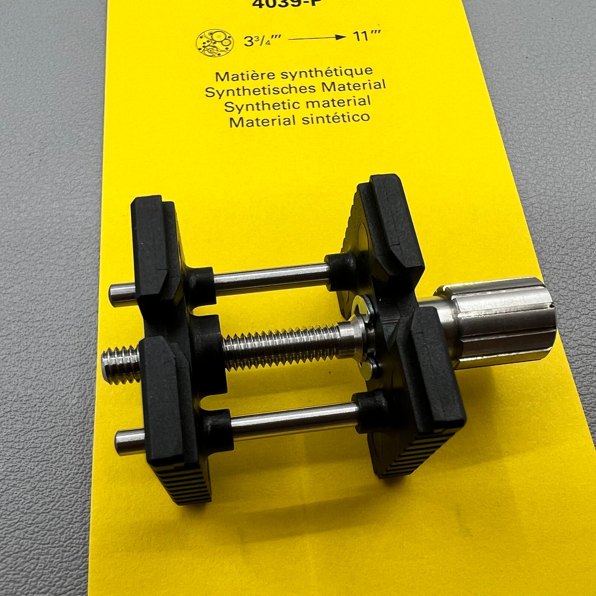 Swiss Bergeon 4039-P flexible synthetic movement holder for secure watch repair and maintenance