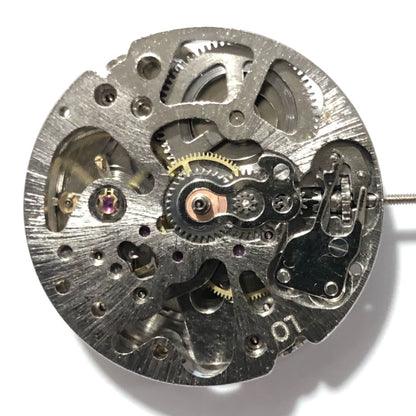 China Made 7120 silver hollow watch with 3 hands, automatic mechanical movement by China Made, elegant design for daily wear.