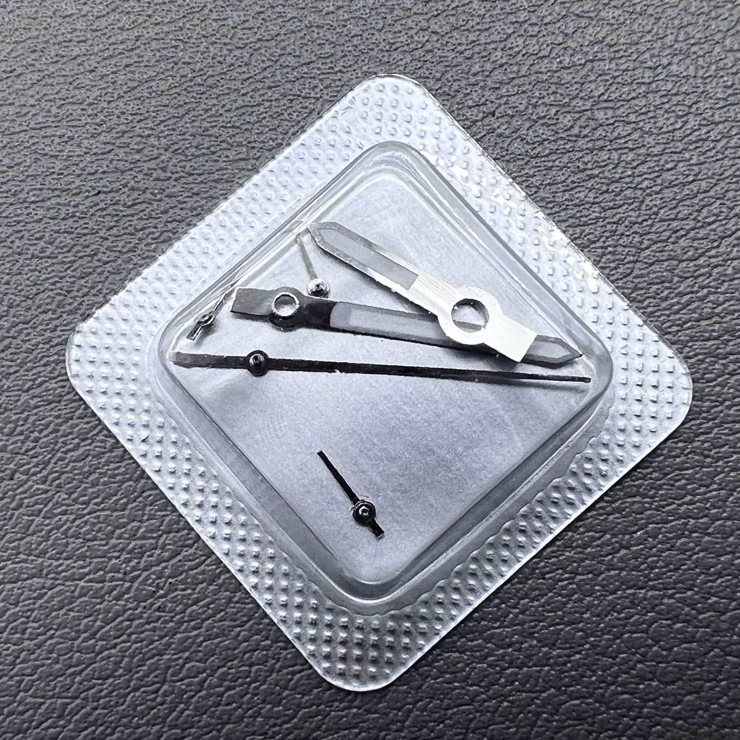 Silver trim watch hands with luminous tips, compatible with ETA Dandong 7750 movement, brand M005.0/M005.1.