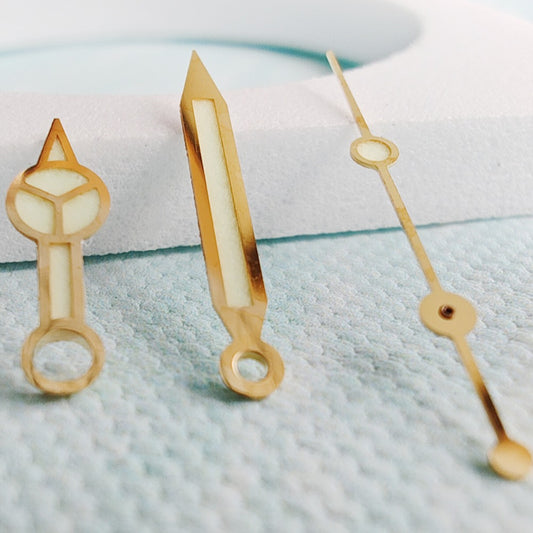 17mm Matte C3 Blue Lume watch hands for NH34 NH35 series, enhancing visibility and style.