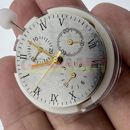 Close-up of China Made 7753 Mechanical 1:1 Movement Clone for Daytona watch accessory, precision engineering.