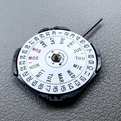 Japan Epson VX33 Quartz Movement 3 Hands English Disk Day Date