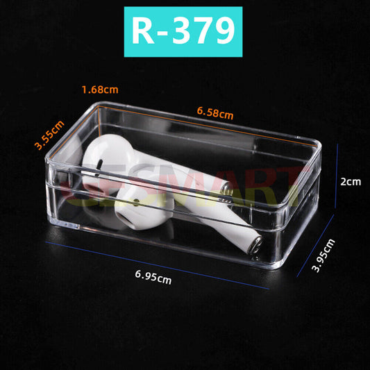 10 stücke 69x39mm Rechteck Transparent PS Toolbox Container Lagerung Fall Deckel &amp; Basis