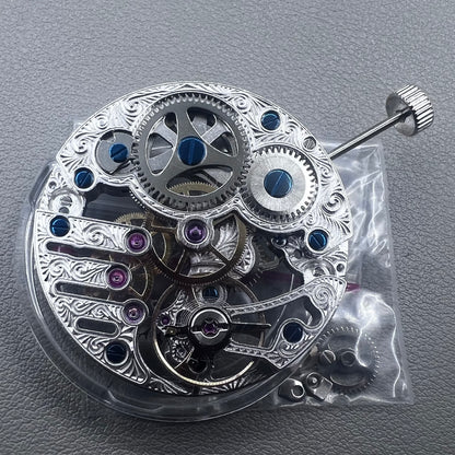 Seagull ST3600 silver hollow mechanical watch movement, ETA 6497 replacement for repairs