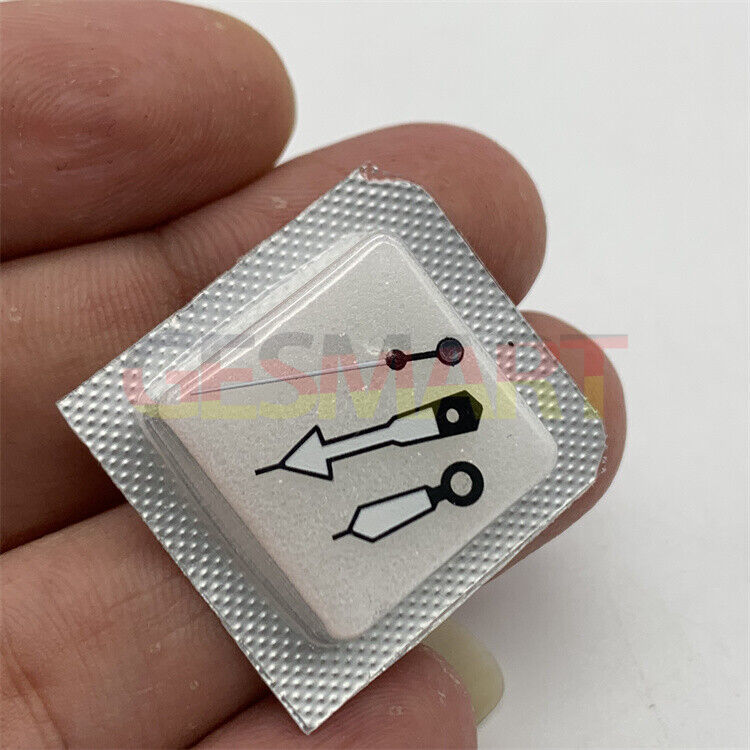 Green luminous arrow-shaped watch hands set with three hands, compatible with Miyota NH35/NH36 movements.