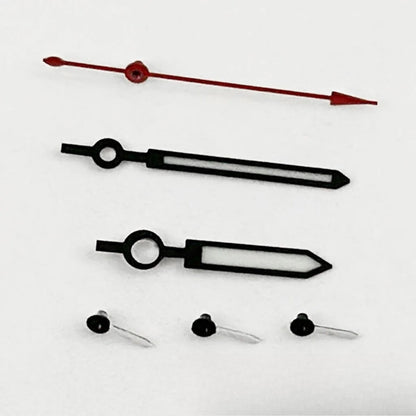 Red Second Hand Black White Watch Hands with BGW9 Luminous for VK63 VK64 6 Hands