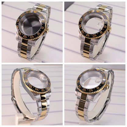 Silver/Gold 40mm Steel Watch Case For Nh35 Nh34 NH36/38 Eta 2824 Miyota 8215 GMT