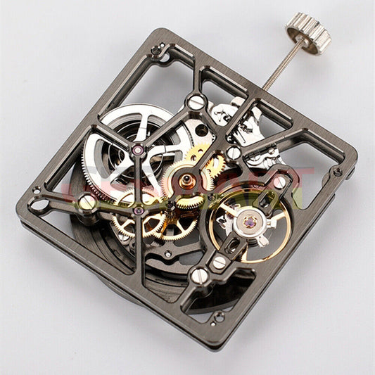 China Made 1B00D black hollow balance wheel for automatic mechanical watch movement, precise and durable.