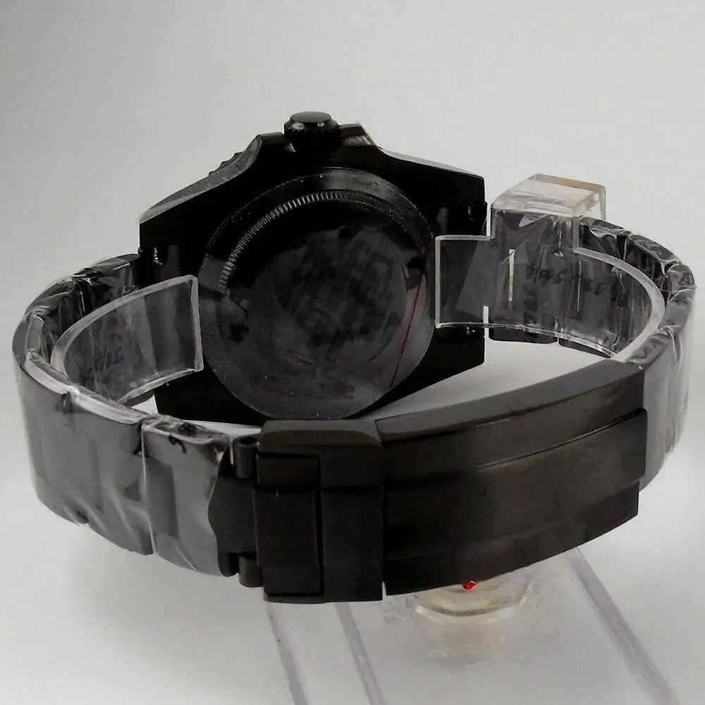 40mm Sapphire Glass Black PVD Watch Case fit NH35 NH36 Miyota 8215 2813 ETA2824