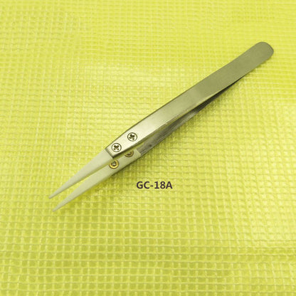 Zirconium ceramic tweezer, acid and alkali resistant, high-temp, anti-static for precise watch accessory handling