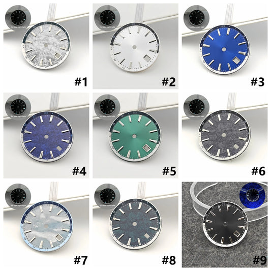 32mm BGW9 Ice Blue Luminous Watch Dial for NH34/NH35/NH36/4R35A/4R36A Movement