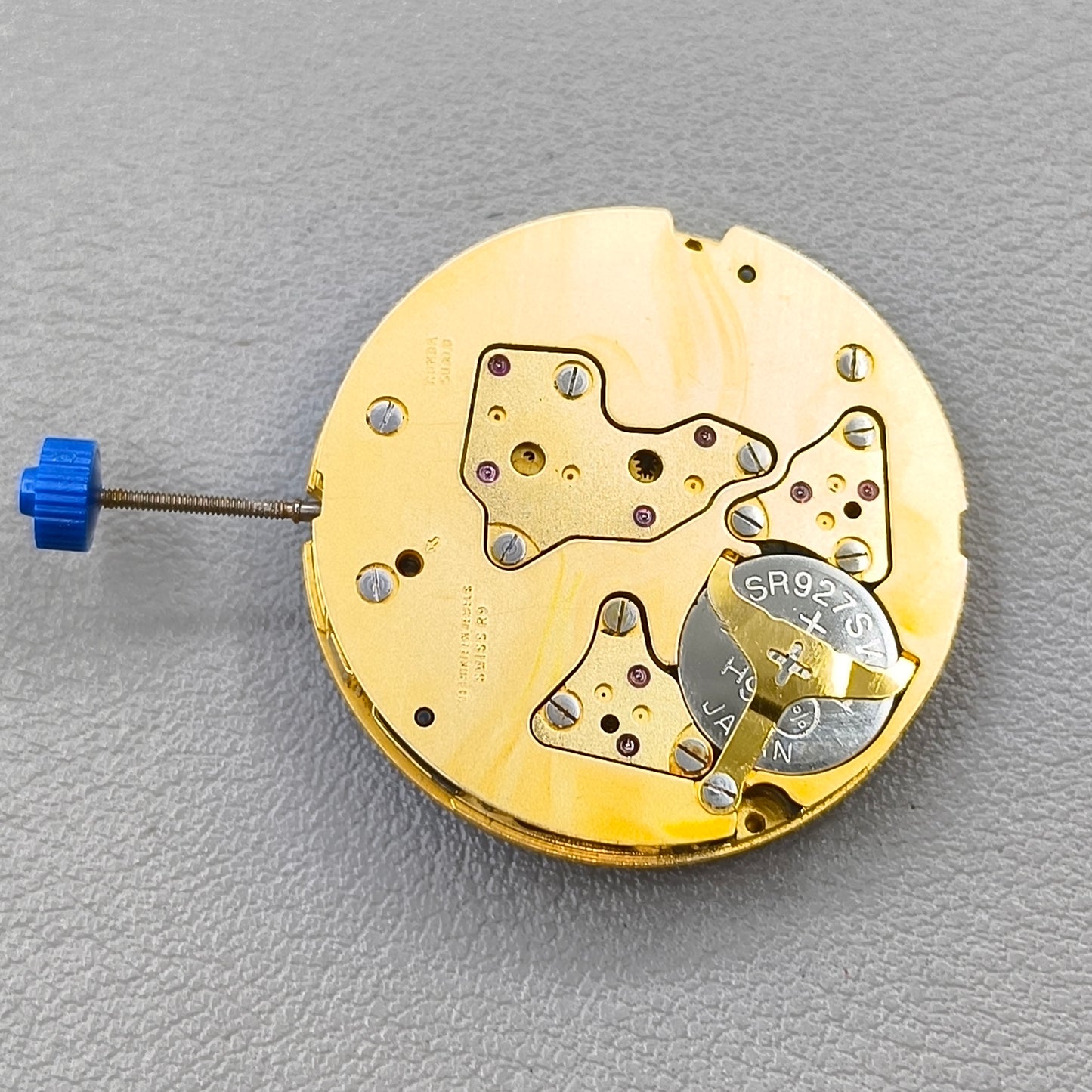 Swiss Ronda 5030D Quartz Movement Black Disk Date@4 Golden Plated