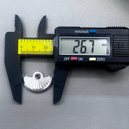 No Hollow Silver Radial Pattern Rotor, Seiko NH34 NH35 NH36 NH38 Compatible Watch Accessory
