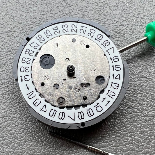 Japan Miyota FS16 quartz watch movement with date at 3 o'clock, single calendar, precise timekeeping.