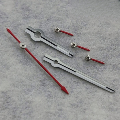 Modified Silver Red For VK63 VK64 Quartz 6 Pins Green Luminous Watches Hands