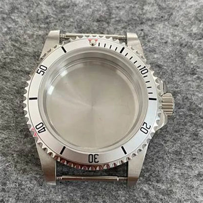 39.5mm Retro Flat Mirror Sapphire Glass Case Stainless Steel Case for NH35 NH36