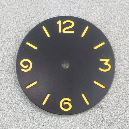 39mm Green Luminous Numberal Watch Dial Suitable for ETA 6497/6498 Movement